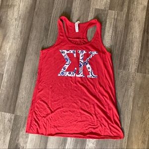 Sorority college tank top TCU Sigma Kappa